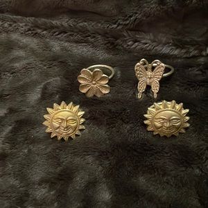 Gold Painted Metal Napkin Rings. Pier One Imports